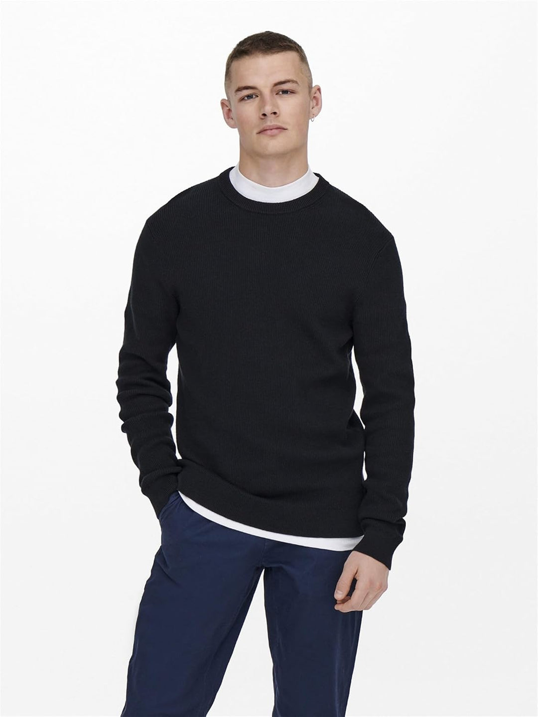 ONLY & SONS Male Strickpullover ONSPHIL Pullover S Dark Navy, S Dark Navy