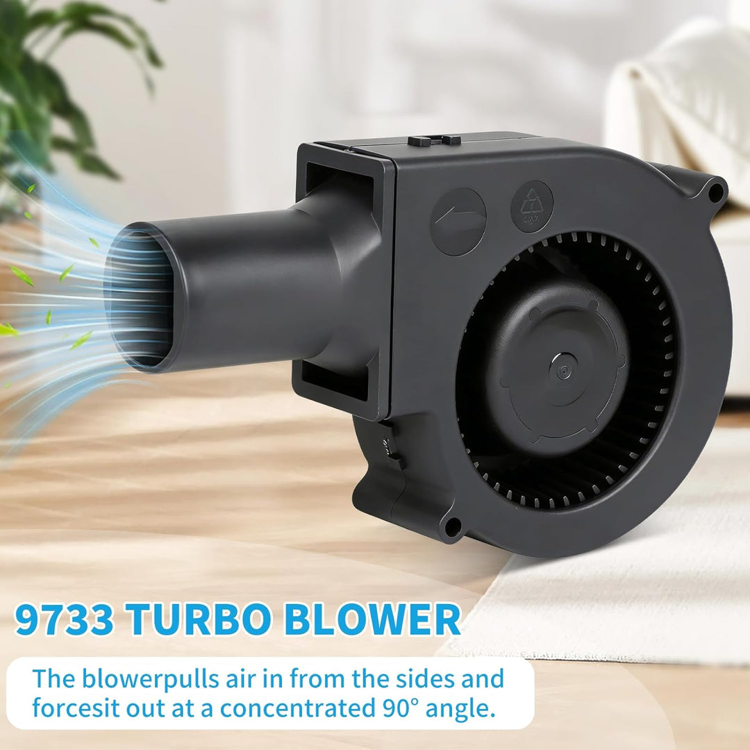 DBREAKS Radiallüfter 12V, Kühlung Lüfter mit Drehzahlregler für Haushaltsgeräte, 220V Klein Gebläse