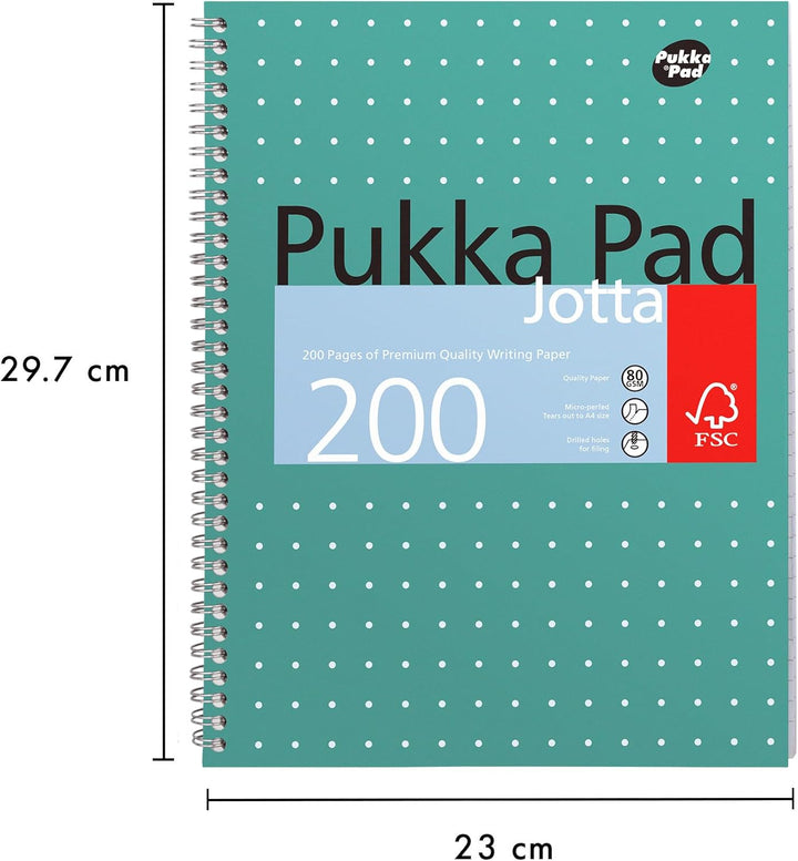 Pukka Jotta Spiralbuch (Format A4) Metallic, (Pack of 5), (Pack of 5)