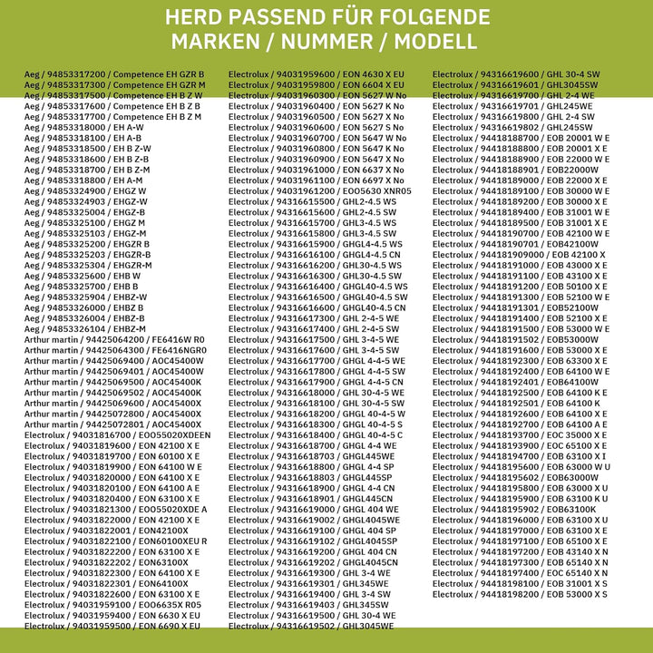 Türscharnier kompatibel mit AEG 387077002/5 rechts/links für Backofen Herd