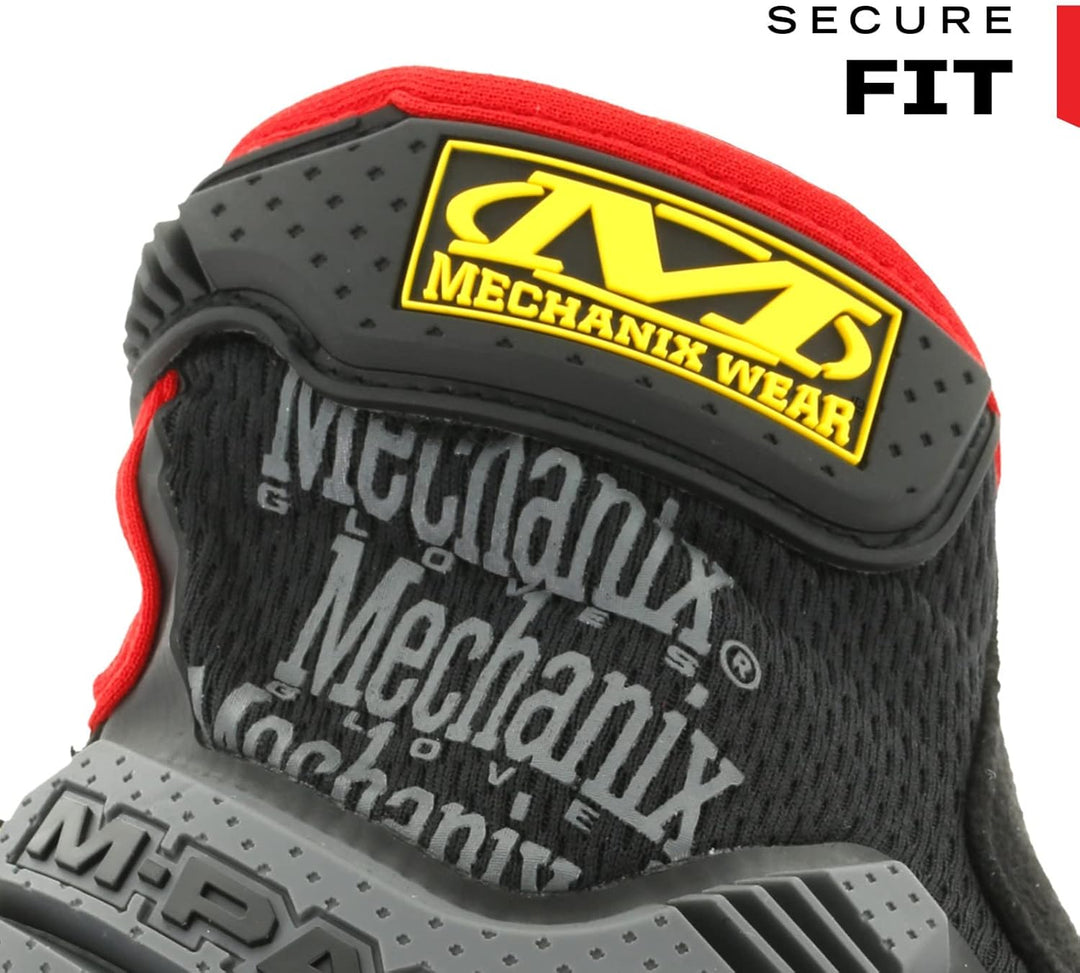 Mechanix Wear Mechanix Herren M-pact® (Medium, Schwarz/Rot) Handschuhe mit Stossschutz, Schwarz/Rot,