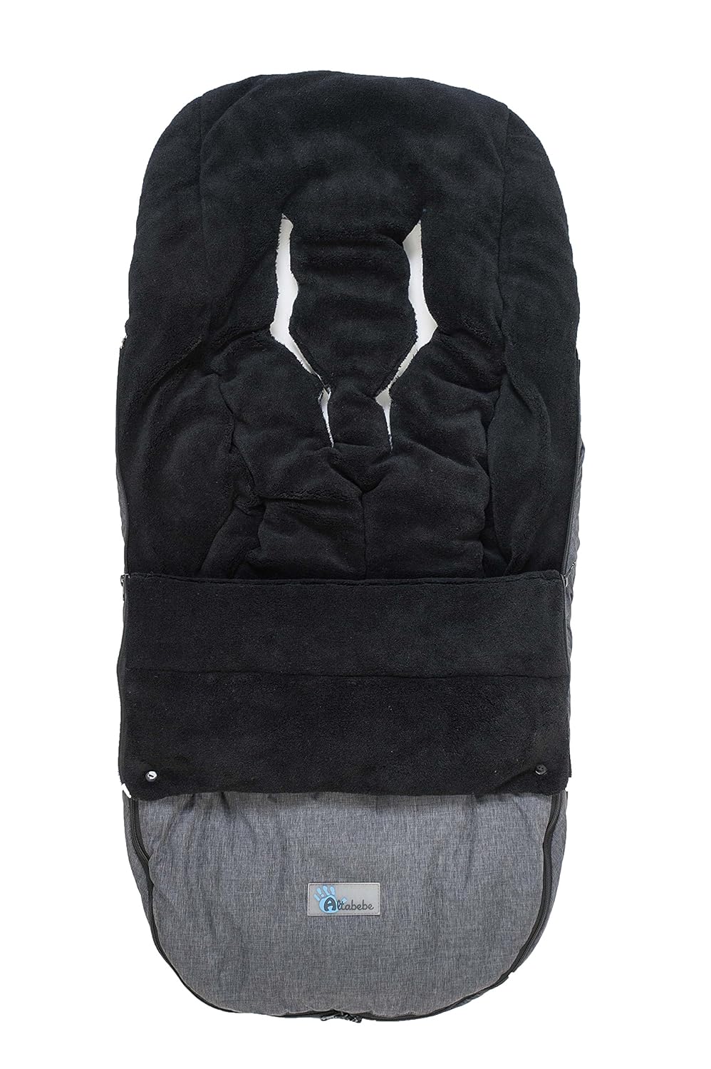 Altabebe AL2280P-01 Winterfusssack Travel geeignet für Bugaboo und Joolz, dunkelgrau/schwarz, dunkel