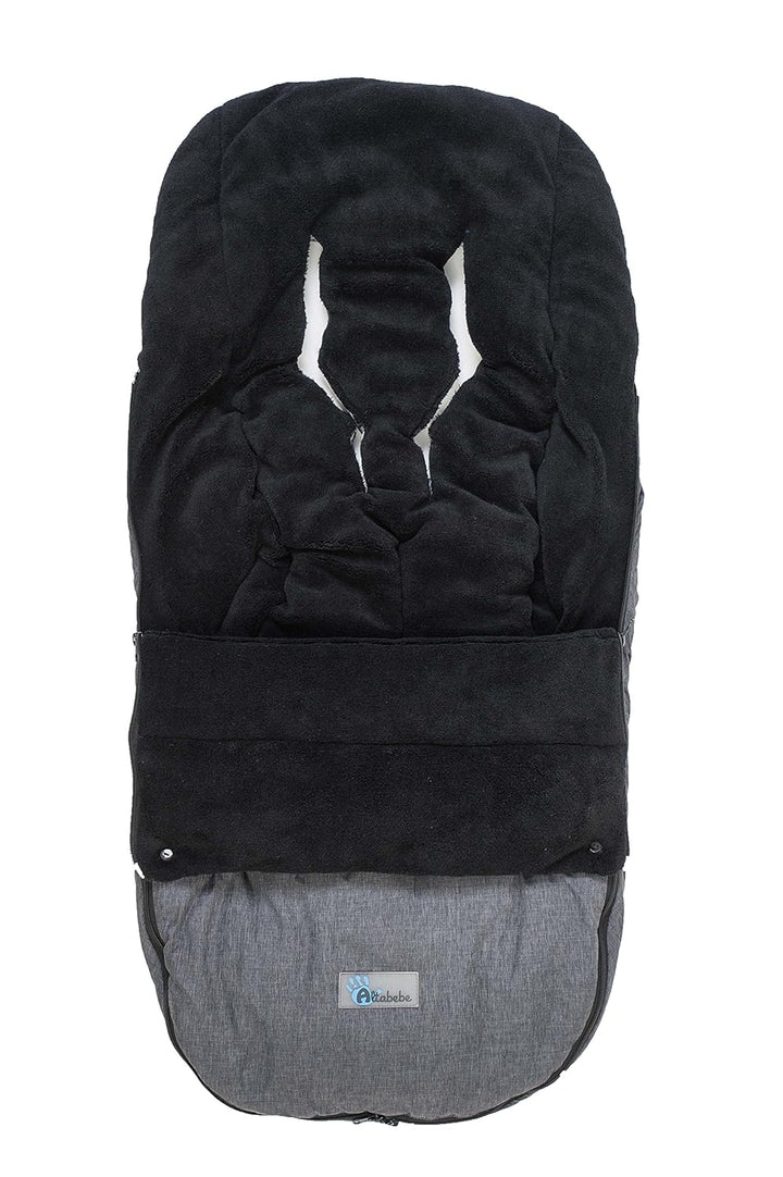 Altabebe AL2280P-01 Winterfusssack Travel geeignet für Bugaboo und Joolz, dunkelgrau/schwarz, dunkel