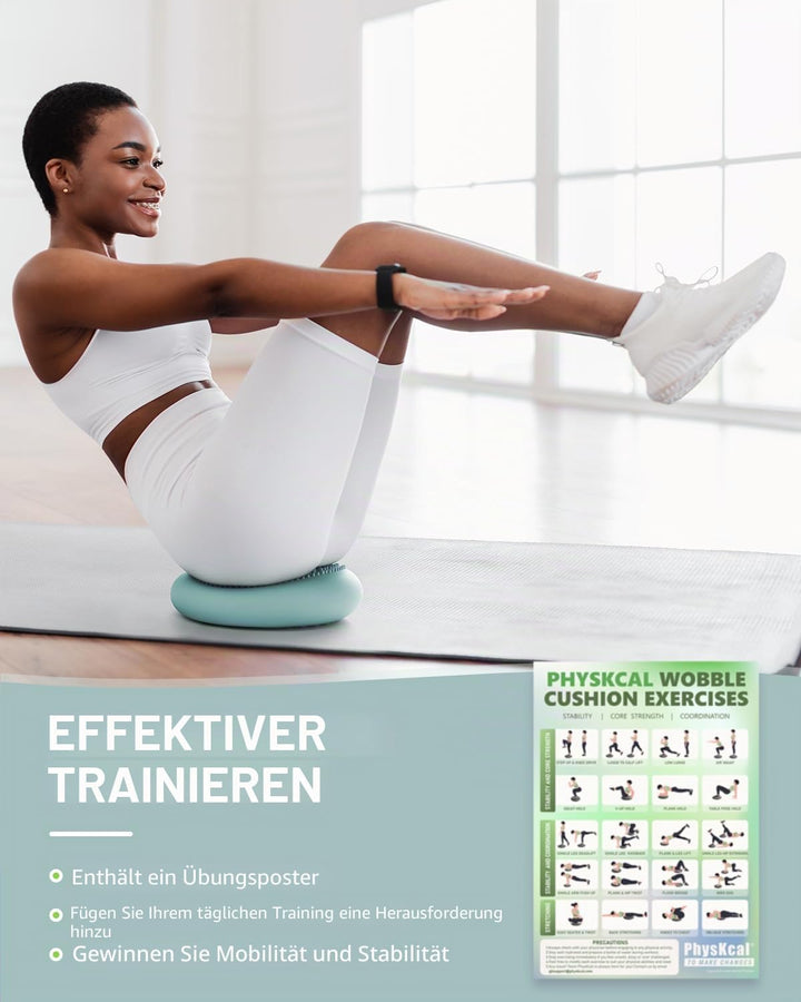 Balance Kissen Mit Pumpe, Comfy-Touch, 33cm Durchmesser, Wackel-Stabilitätskissen für Physiotherapie