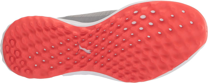 PUMA Herren Fusion Pro Extra Wide Golfschuhe, Schwarz Silber 40 EU Quarry Puma Silber Rot Blast, 40