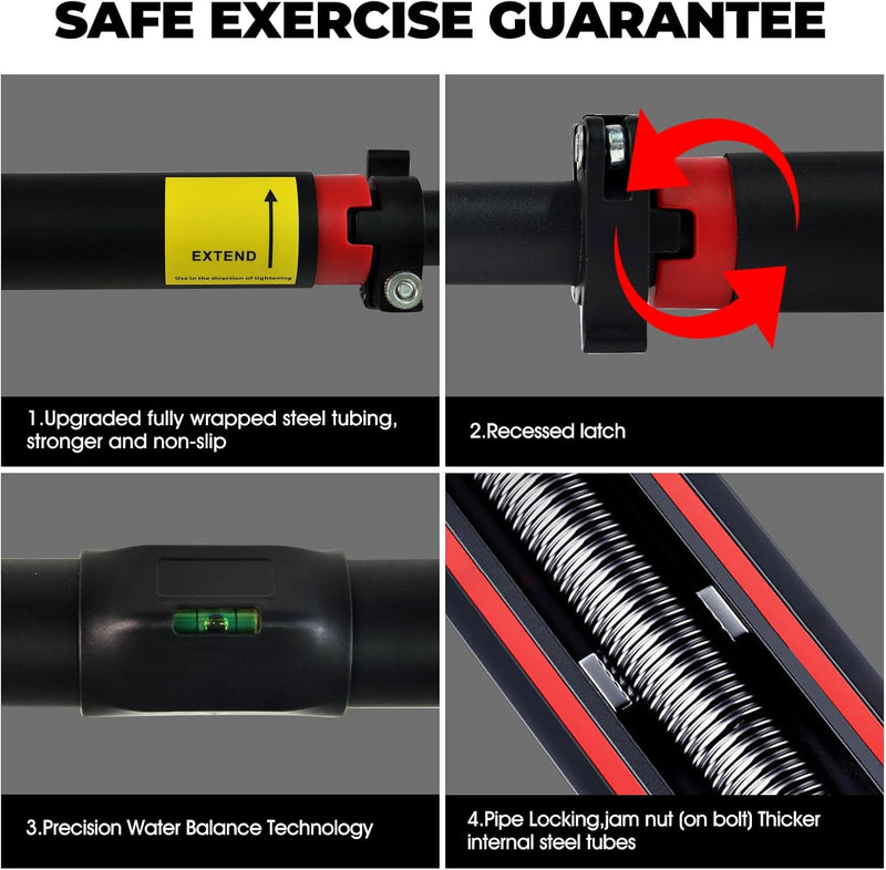 Sonpen Klimmzugstange Türrahmen Wand,Pull Up Bar Door Tragkraft bis 200 Kg,Reckstange Indoor Klimmzu