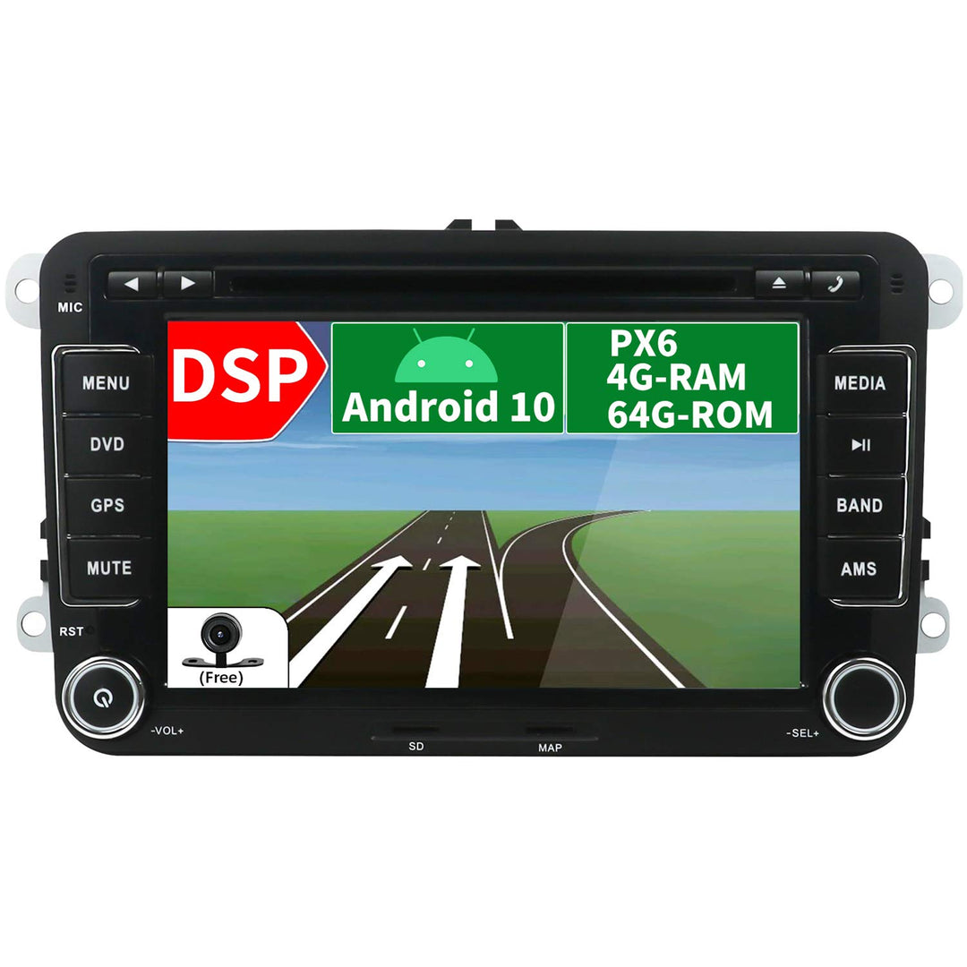 JOYX PX6 DSP Android 10 Autoradio Passt für VW Passat/Golf/Skoda/Seat - 4G+64G - Rückfahrkamera Canb