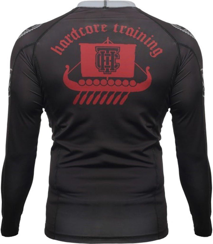 Hardcore Training Rash Guard Men's Kompressionshemd Herren Lange Ärmel Grappling Jiu Jitsu MMA Fitne
