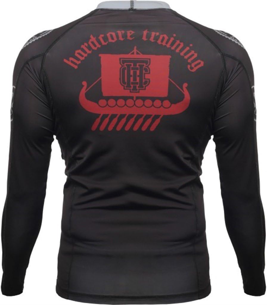 Hardcore Training Rash Guard Men's Kompressionshemd Herren Lange Ärmel Grappling Jiu Jitsu MMA Fitne