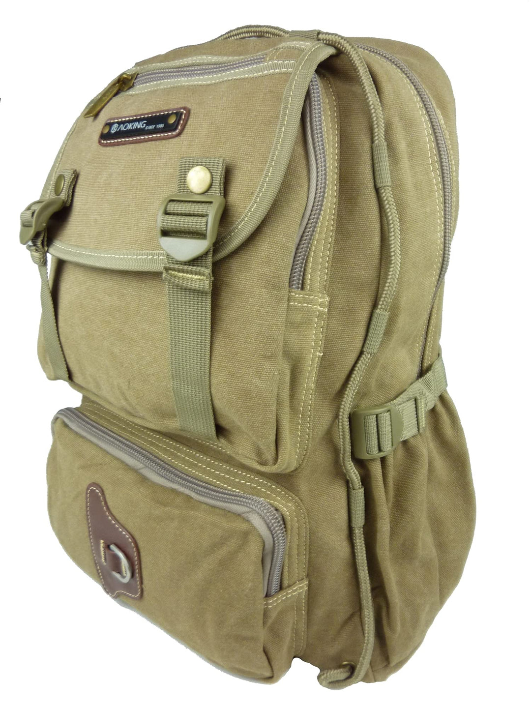 AOKING T115, grosser Trekkingrucksack 35l Outdoor Rucksack 32x48x22 (braun Camel)