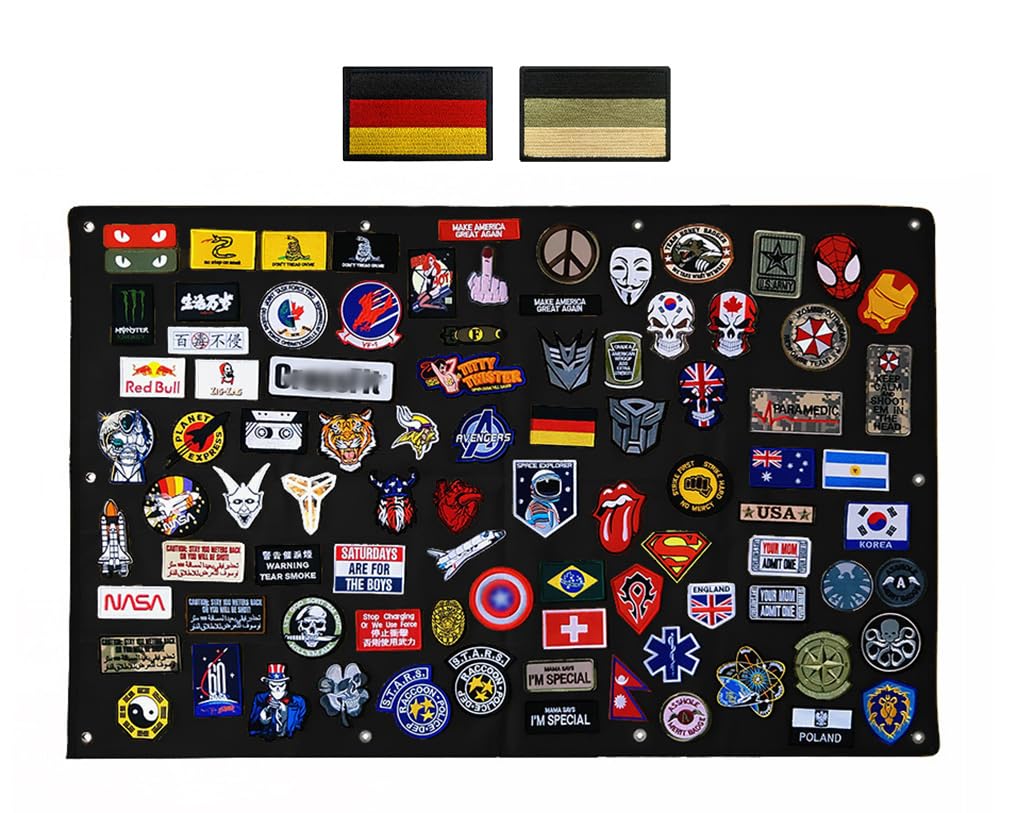 114x76cm XXL Patch-Display-Platte,Hängend Patch-Sammeltafel,Taktische Militär Patch Holder Platte Kl