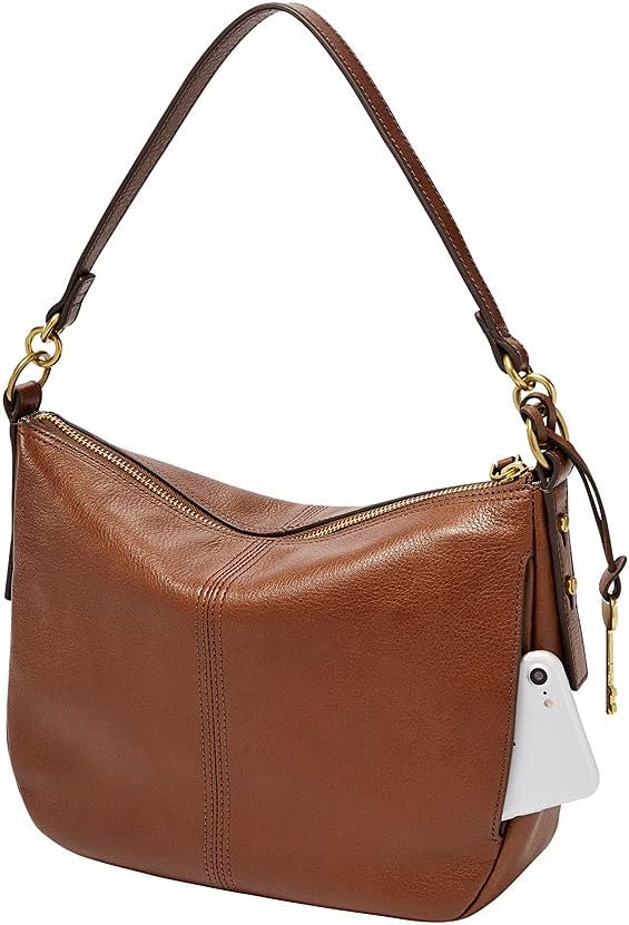 Fossil Damen Jolie Crossbody Ledertasche 27,9 cm L x 7,6 cm B x 20,3 cm H Braun, Braun