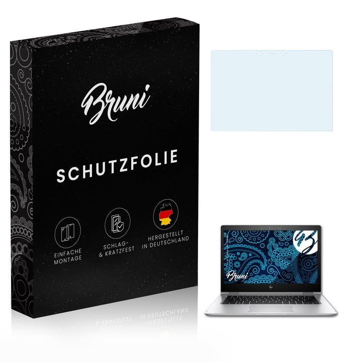 Bruni Schutzfolie kompatibel mit HP EliteBook x360 1030 G2 Folie, glasklare Displayschutzfolie (2X)