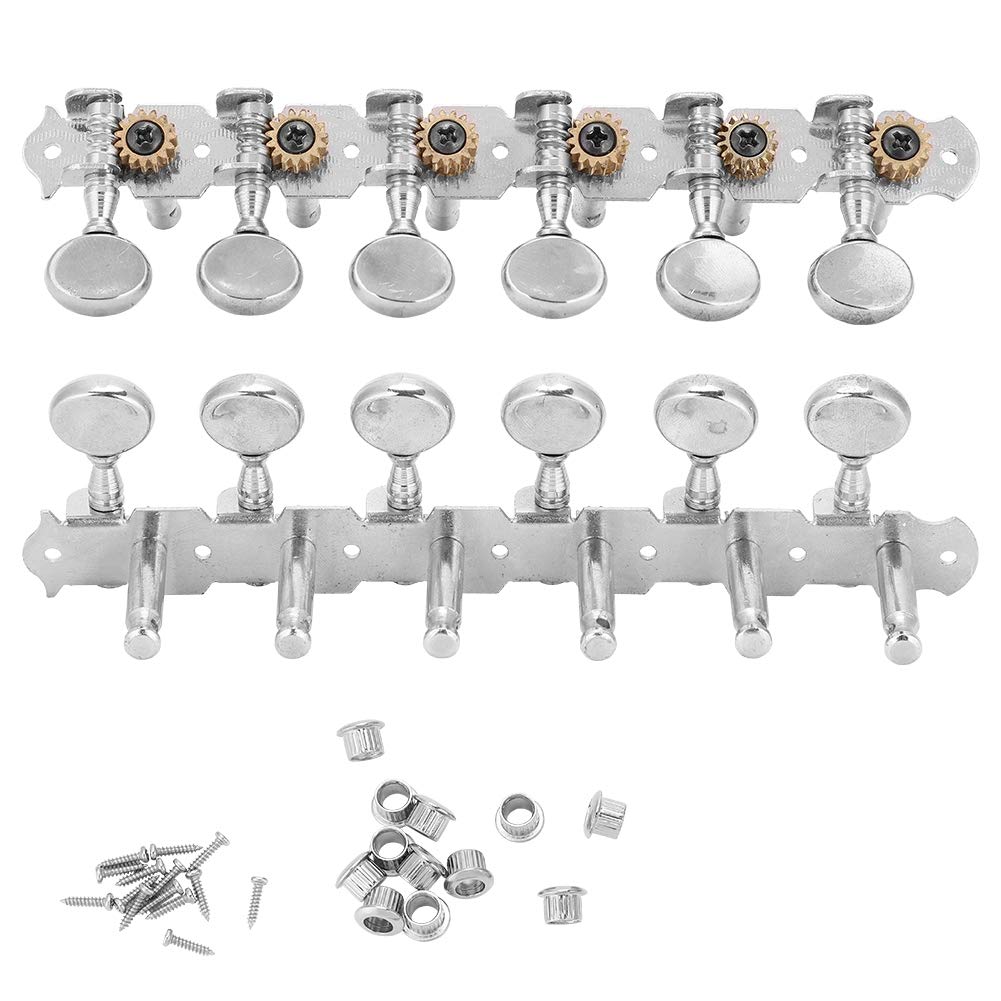 Mechanische Stimmwirbel f¨¹r Gitarre - 6+6 Zinklegierung Tuner mit Halterung, stabile und leistungsf