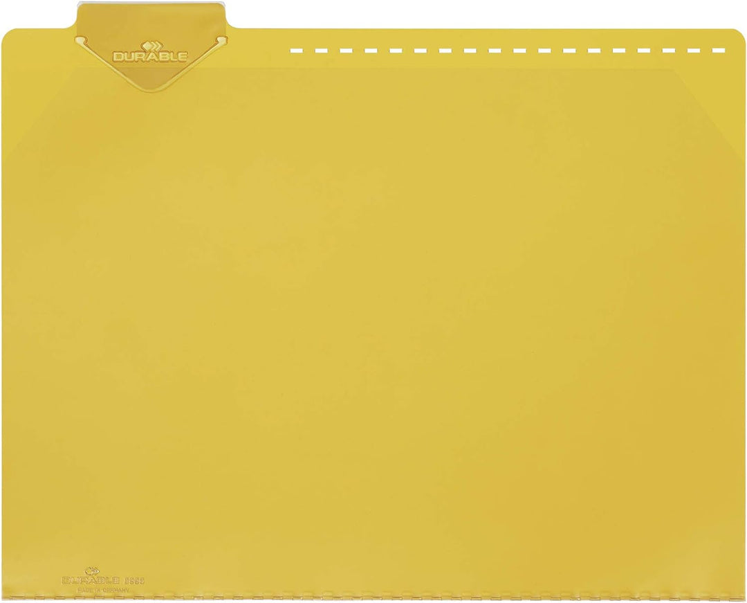 Durable Leitkarte, Belegtasche, 230/240 x 300 mm, mit Rastlochung, 1 Packung à 50 Stück, gelb, 39960
