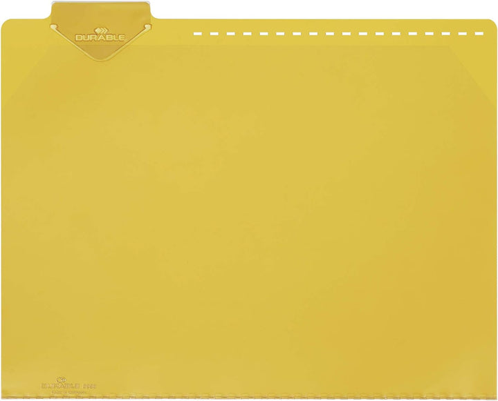 Durable Leitkarte, Belegtasche, 230/240 x 300 mm, mit Rastlochung, 1 Packung à 50 Stück, gelb, 39960