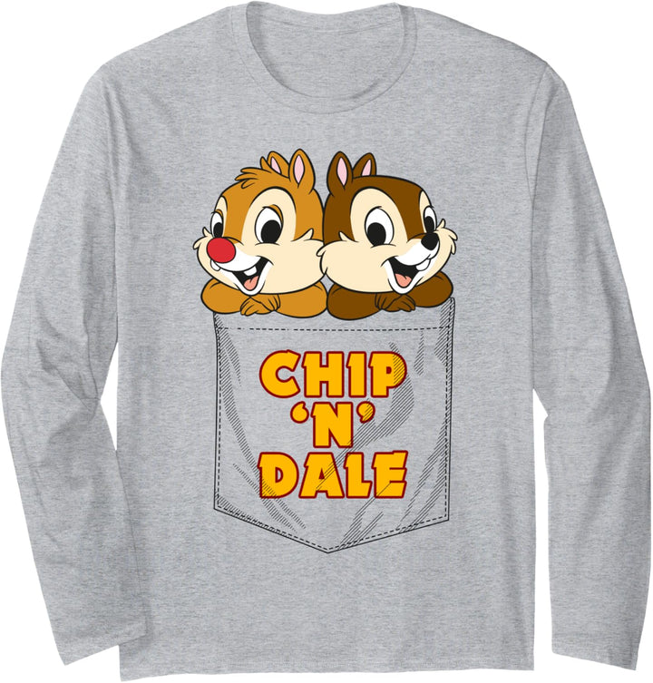 Disney Chip 'N Dale Faux Pocket Langarmshirt