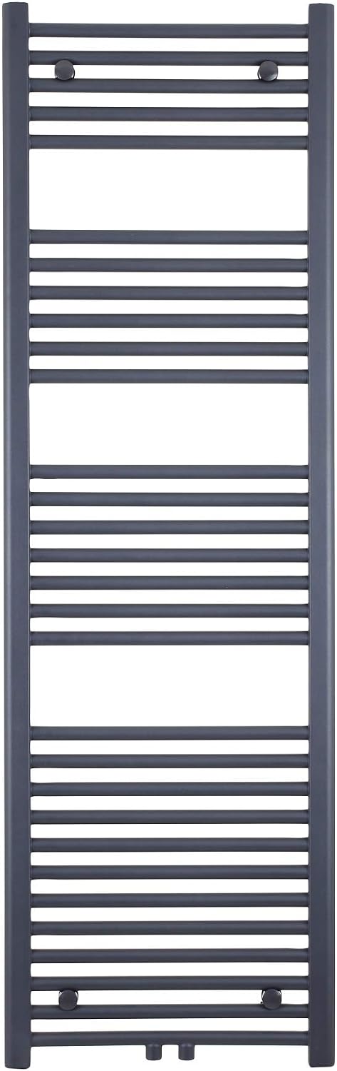 MC Heat Premium Badheizkörper (300x1200 mm Anthrazit) - Handtuchheizkörper - Handtuchwärmer mit Mitt