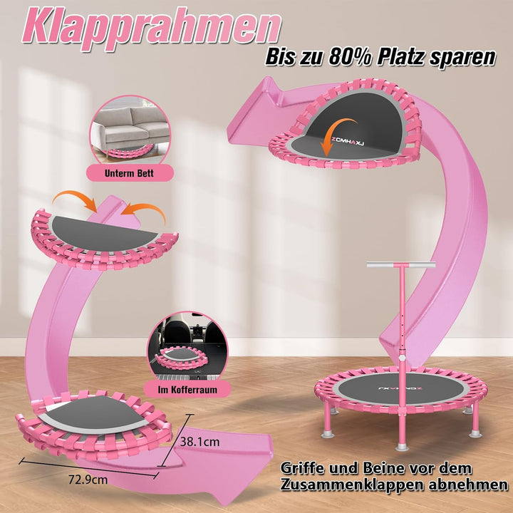 Faltbares Mini-Trampolin, 101,6 cm, Rebounder-Trampolin für Erwachsene und Kinder, 204 kg Kapazität