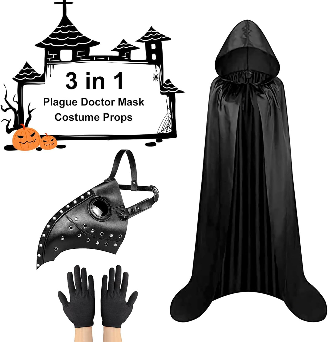 Lifreer Halloween Pest Arzt Maske, Halloween Kostüm Requisiten, Pest Arzt Kostüm, Steampunk Maske Sc