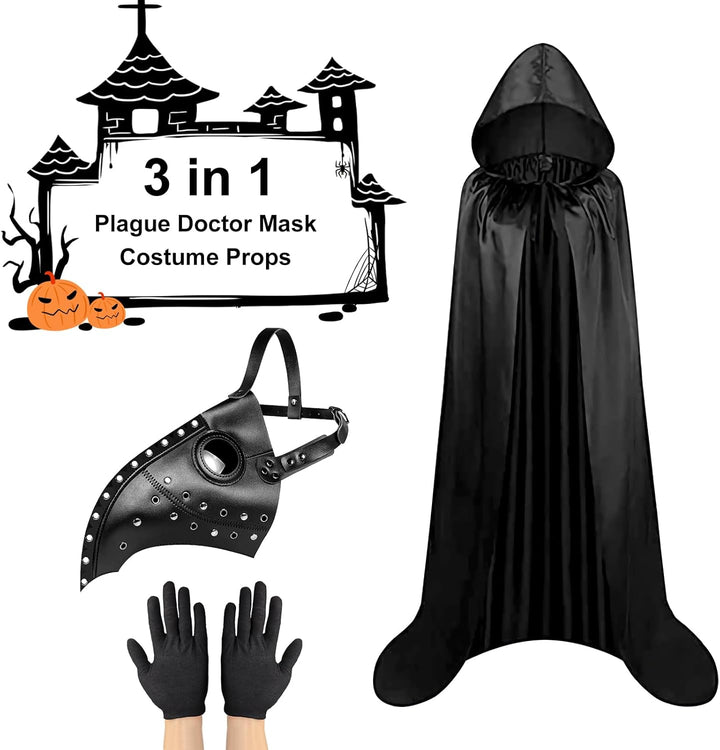 Lifreer Halloween Pest Arzt Maske, Halloween Kostüm Requisiten, Pest Arzt Kostüm, Steampunk Maske Sc