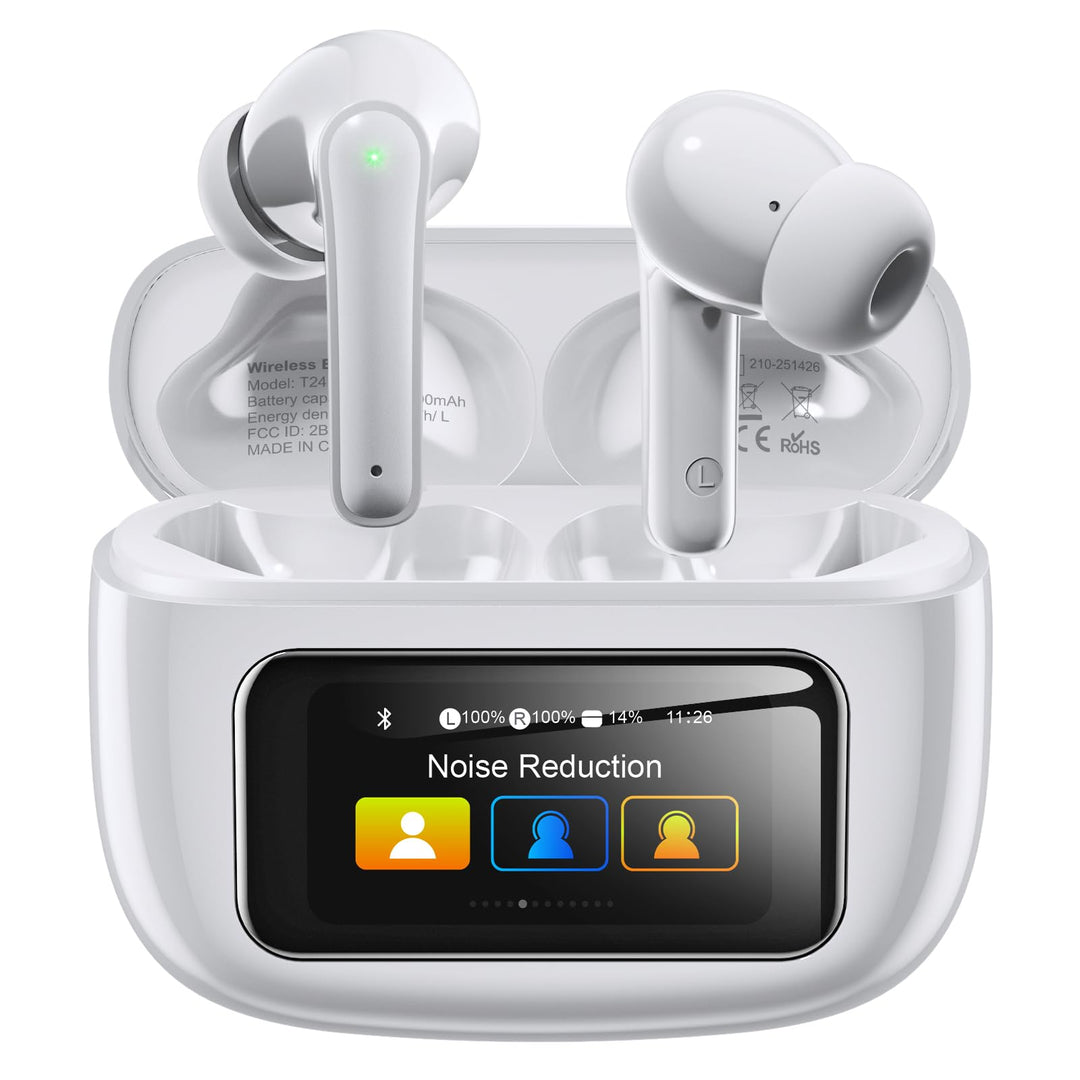 Kopfhörer Kabellos Bluetooth 5.4, In Ear Kopfhörer Bluetooth mit Touchscreen & 5 EQ Modi, Bluetooth