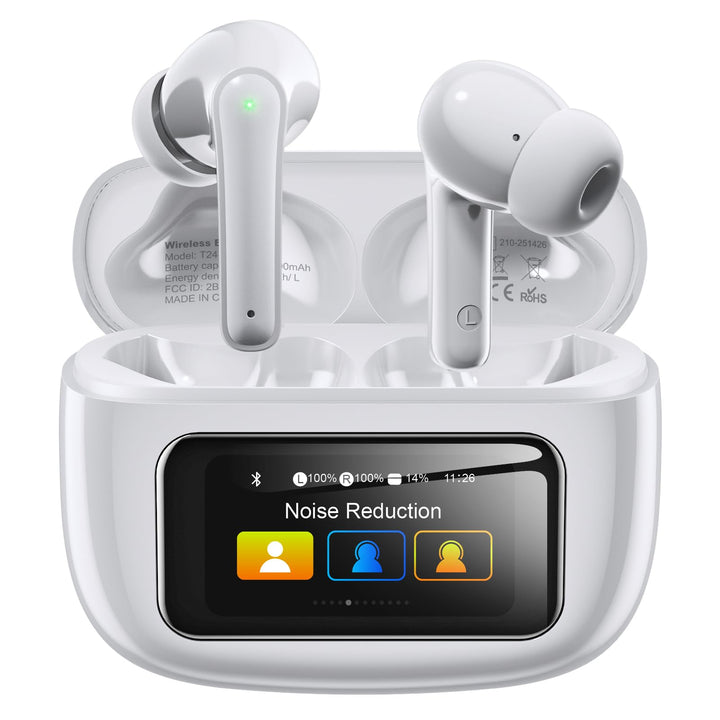 Kopfhörer Kabellos Bluetooth 5.4, In Ear Kopfhörer Bluetooth mit Touchscreen & 5 EQ Modi, Bluetooth