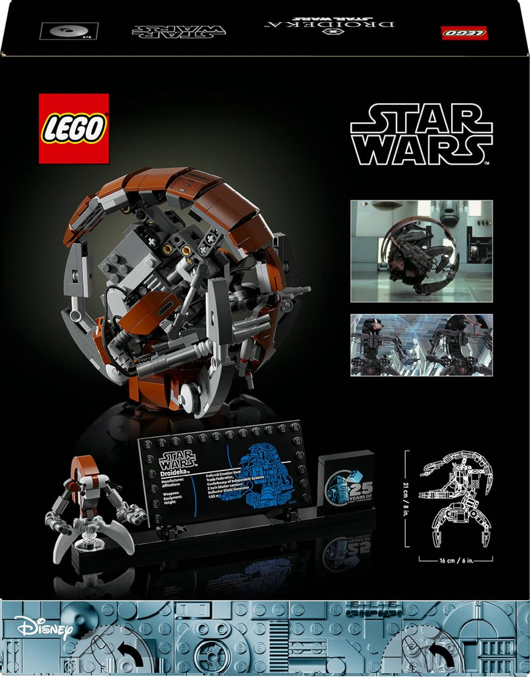 LEGO Star Wars Droideka Set, Droiden-Modellbausatz für Erwachsene, Deko für das Büro, Sammlerstück,