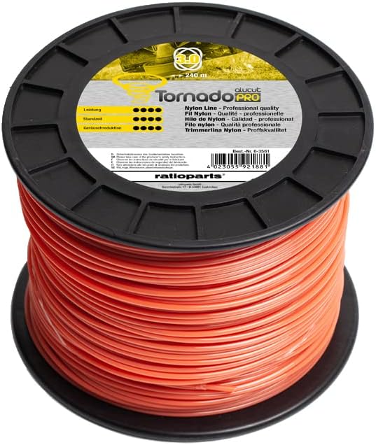 Mähfaden TORNADO Alucut 3,0mm 240m Trimmerfaden gedreht Nylonfaden
