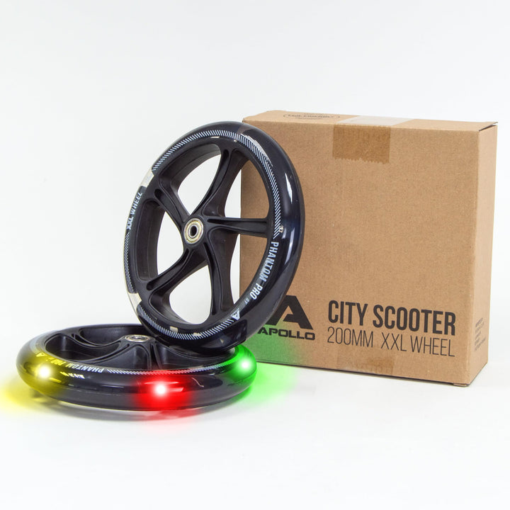 Apollo City Scooter Ersatzräderset Pro Wheels - ABEC 7 Kugellager, Roller Rad Ersatz-Räder passend C