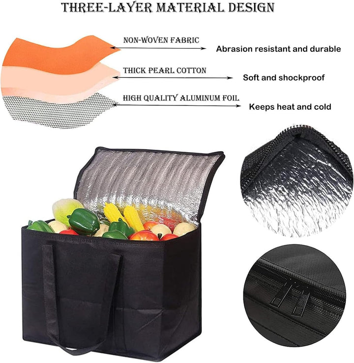 Kühltasche Faltbar Gross, Isolierbeutel Einkaufstaschen Faltbar, Kühltasche Einkaufstasche Gross, Ti