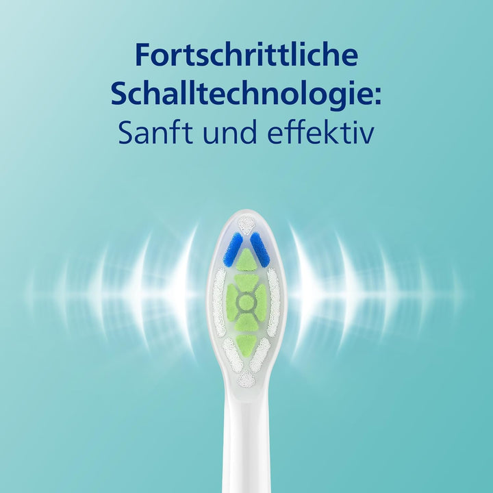 Philips Sonicare 4100 elektrische Zahnbürste mit Schalltechnologie und zwei Modi, Andruckkontrolle u