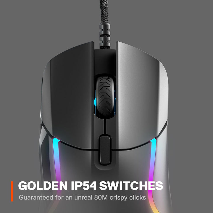 SteelSeries Rival 5 - Gaming-Maus - TrueMove Air Optische Sensor mit 18CPI - 9 programmierbare Taste