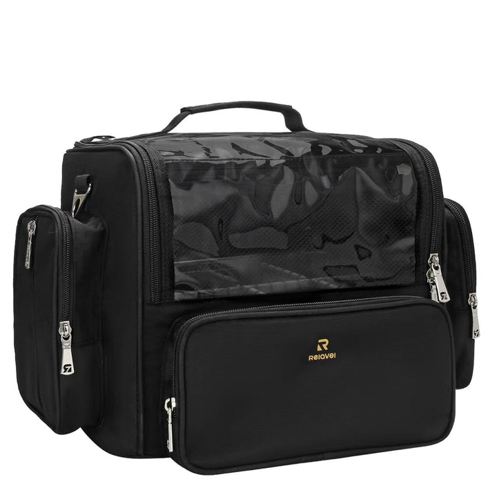 Extra Grosse Kosmetikkoffer, Tragbare Kosmetiktasche mit Grosser Kapazität Für Die Reise Schwarzb XL