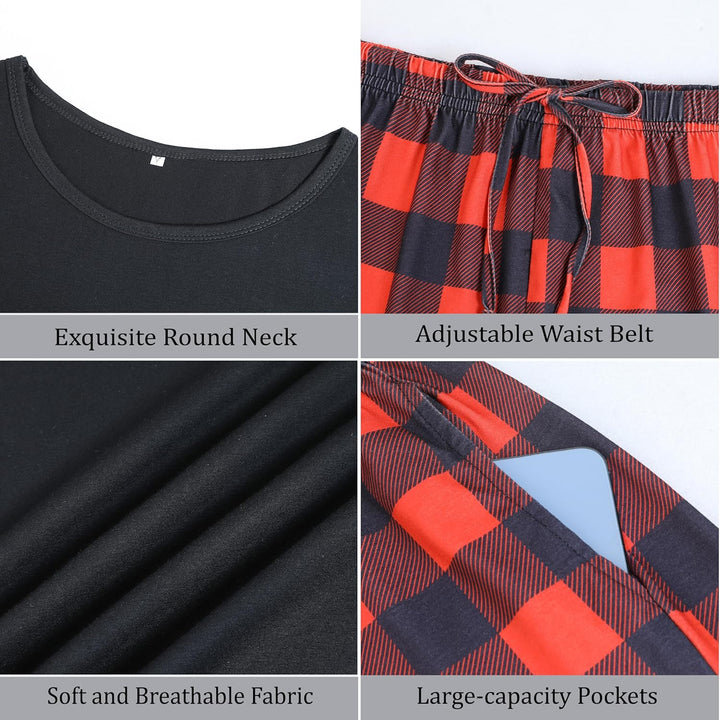 Schlafanzug Herren Kurz aus Baumwolle mit Kontraststreifen Design, Sommer Pyjama Set Oberteile und K
