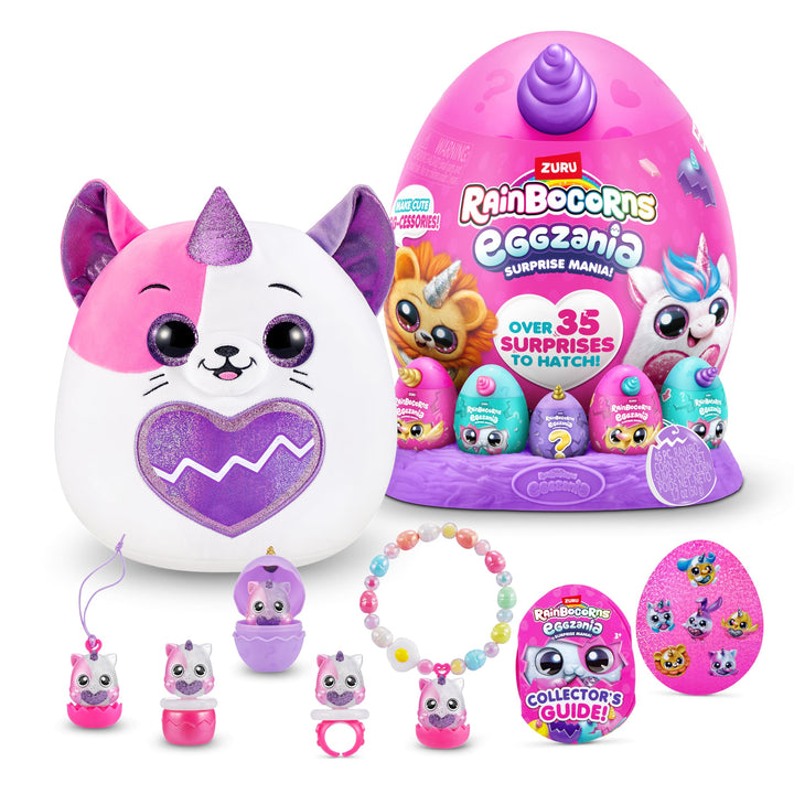 Rainbocorns Eggzania Surprise Mania Kittencorn, über 20 Überraschungen, Plüschtier und Accessoires (