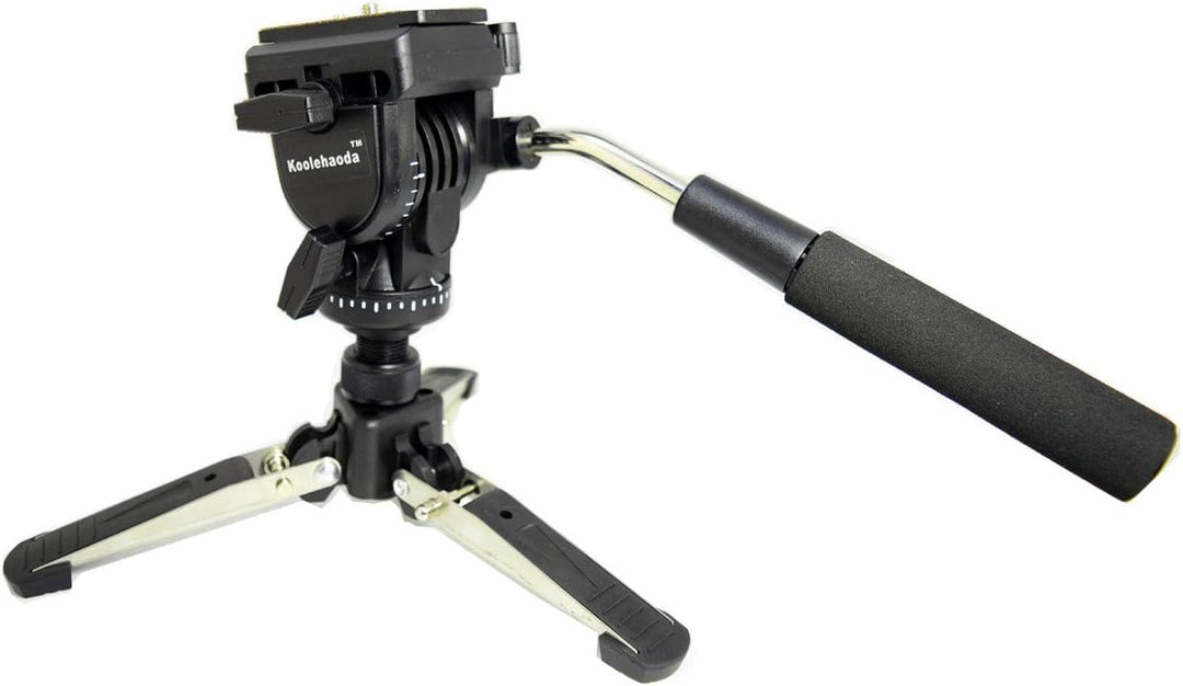 Video Einbeinstativ Kit, 148 cm Fluidkopf Einbeinstativ mit abnehmbarem Stativfuss für DSLR-Kamera.
