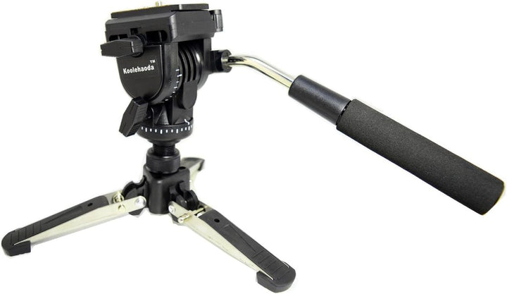 Video Einbeinstativ Kit, 148 cm Fluidkopf Einbeinstativ mit abnehmbarem Stativfuss für DSLR-Kamera.