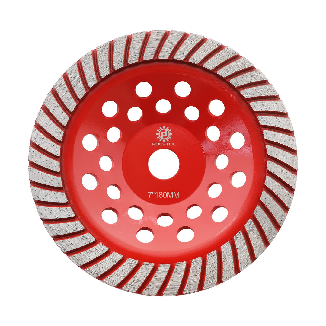 FOCSTOL Diamant Schleiftopf - 180mm x 22,23mm Turbo Reihe Schleifscheibe für Beton Granit Marmor Mau