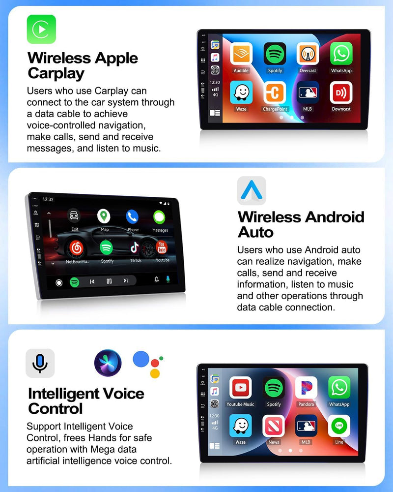 8 Core CAMECHO Android 12 [2G+32G] Autoradio für BMW 1 Serie E81 E82 E87 E88,9-Zoll Bildschirm mit C