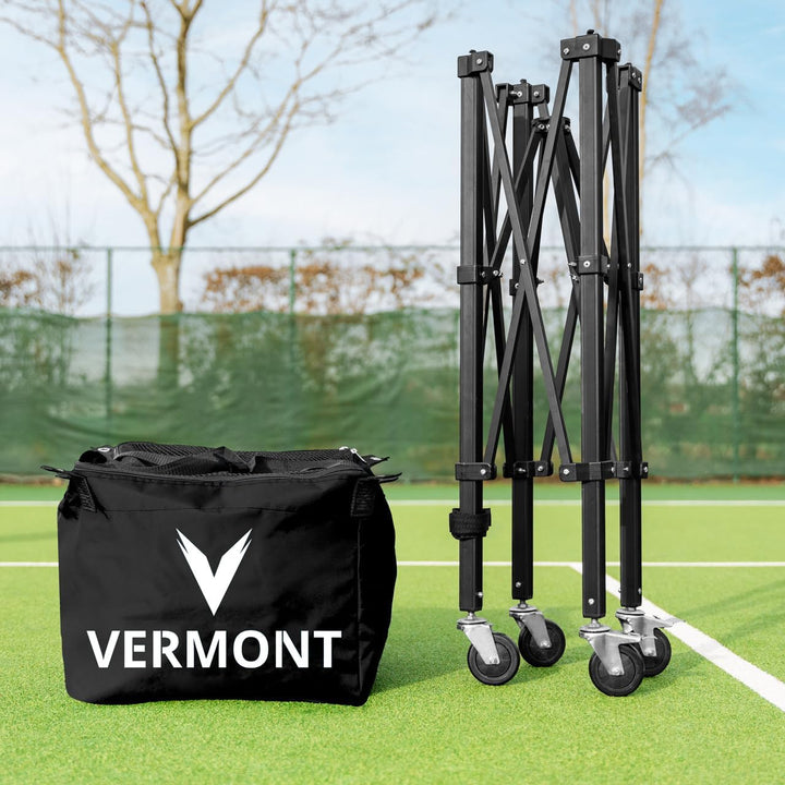 FORZA Vermont Pro rollender Tennisballkorb – tragbar und effiziente Aufbewahrung [150 Ballkapazität]
