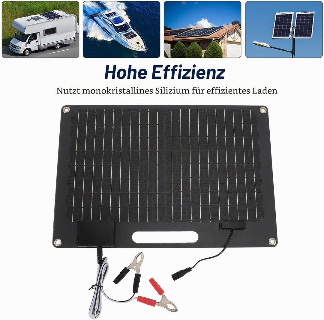 100 W Tragbares Solarpanel, USB-Ausgänge, Schnelles Aufladen, Hocheffizientes Solarpanel-Ladegerät f
