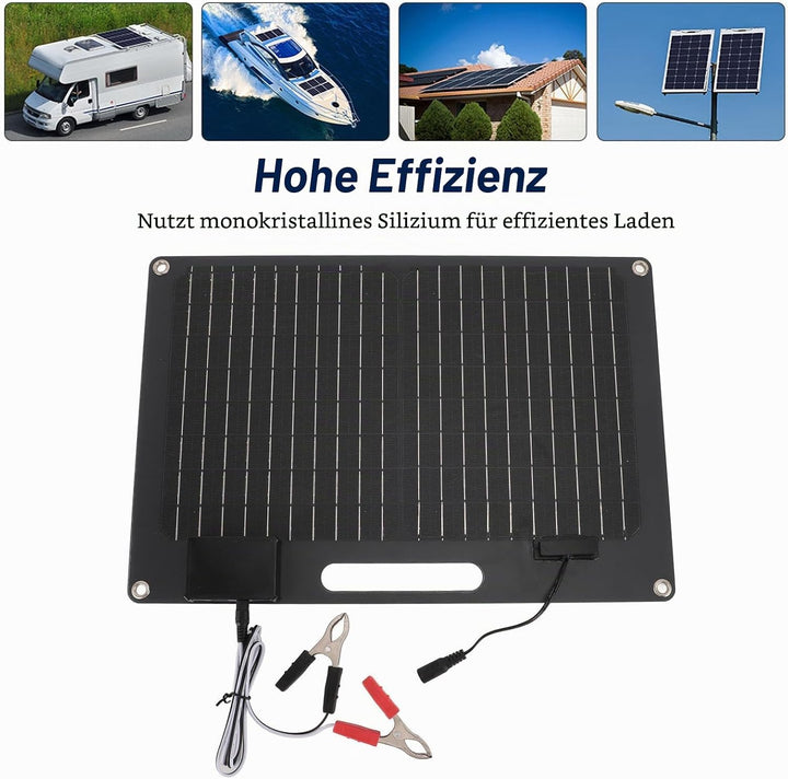 100 W Tragbares Solarpanel, USB-Ausgänge, Schnelles Aufladen, Hocheffizientes Solarpanel-Ladegerät f