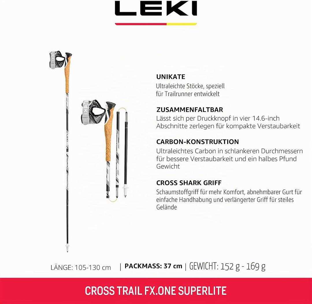 Leki Cross Trail FX.One Superlite Stöcke white-black, white-black