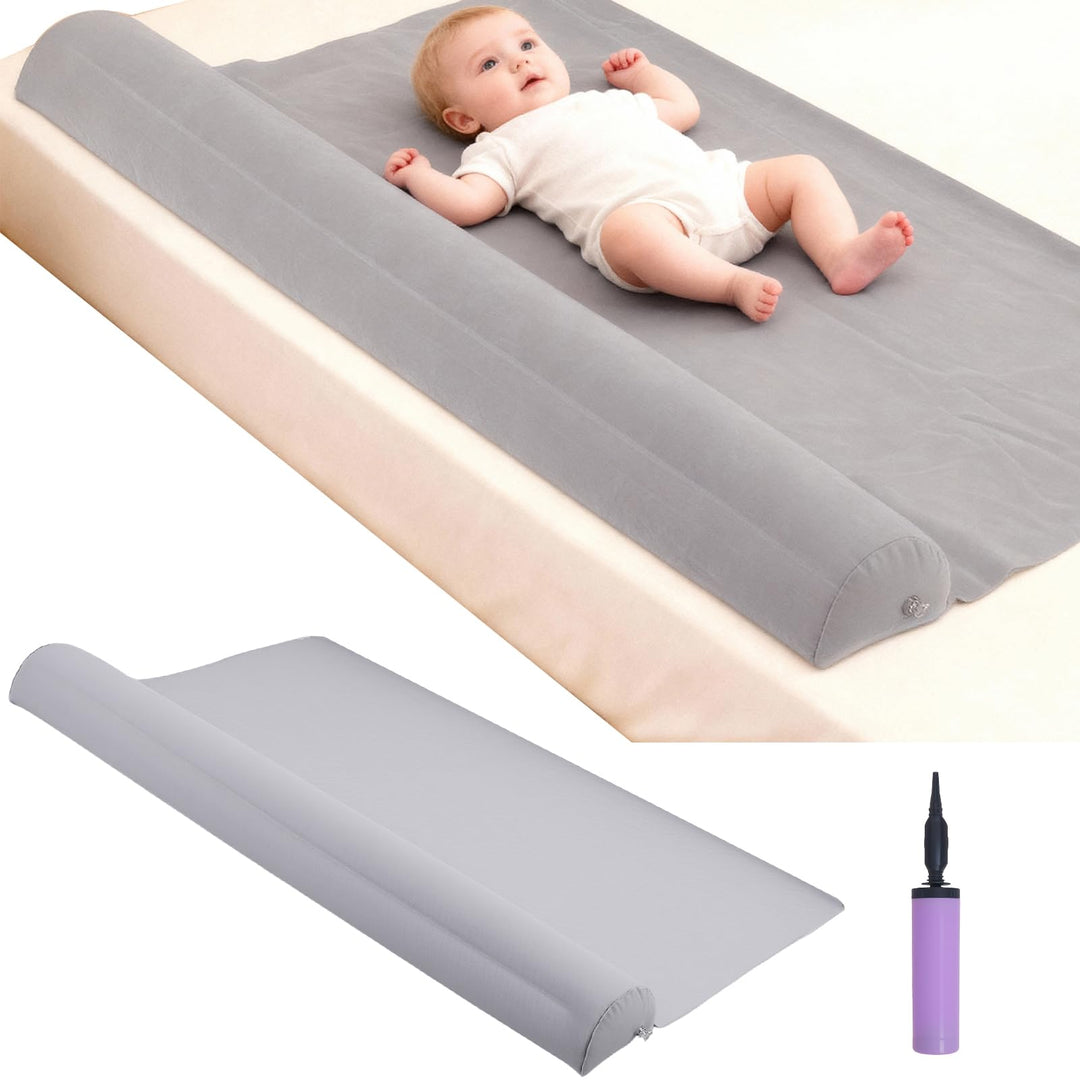 Vinteky Aufblasbarer Rausfallschutz,148cm Tragbares Faltbares Bettgitter für Kinder&Baby, Rausfallsc