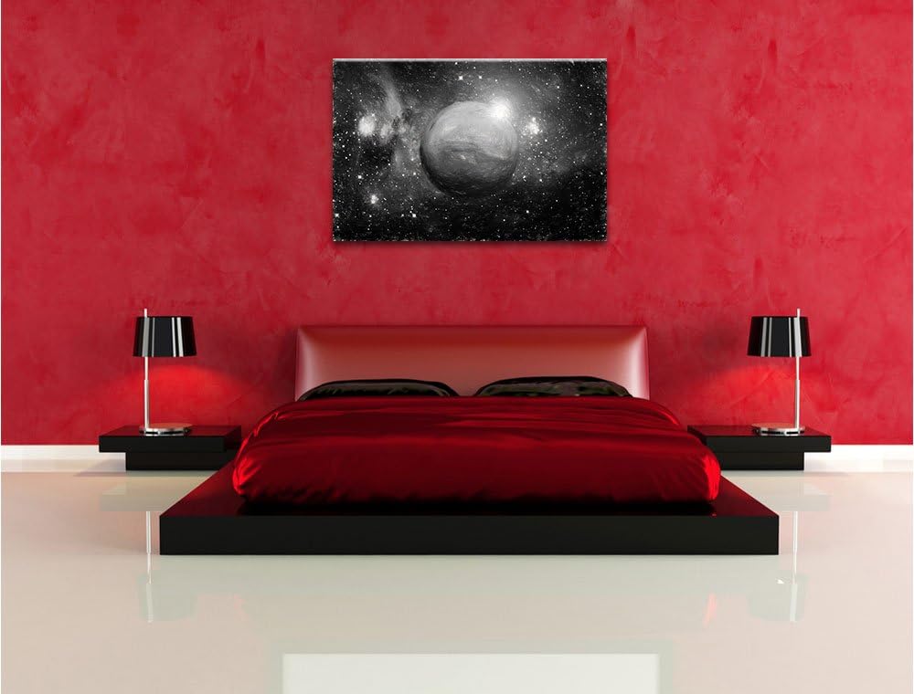 Pixxprint Planet Mars im Universum Kunst als Leinwandbild/Grösse: 100x70 / Wandbild/Kunstdruck/ferti