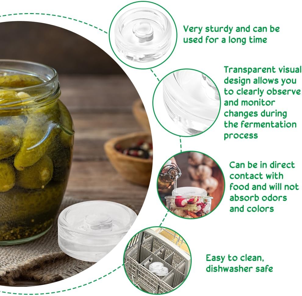 LPAMABA 5 Stückφ7cm Fermentationsgewichte Fermentation Glasgewichte Fermentiergewichte Fermentier Gl