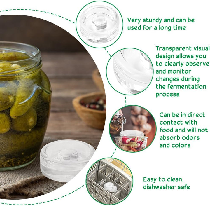 LPAMABA 5 Stückφ7cm Fermentationsgewichte Fermentation Glasgewichte Fermentiergewichte Fermentier Gl