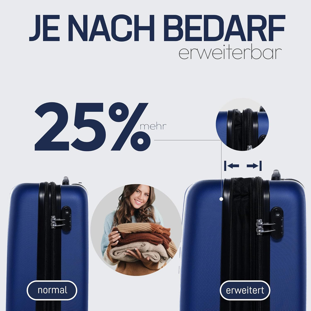 FERGÉ Grosser Koffer Hartschale erweiterbar Toulouse Rollkoffer Reise-Koffer 65 cm Hartschalenkoffer