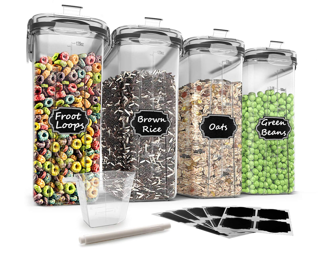 Wildone Frischhaltedosen, luftdicht, Müsli-Vorratsdosen für Zucker, Mehl, Snacks, Backzubehör, ausla